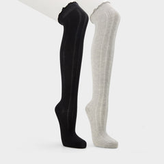 Aldo | Frillie in Black White - Knee high socks