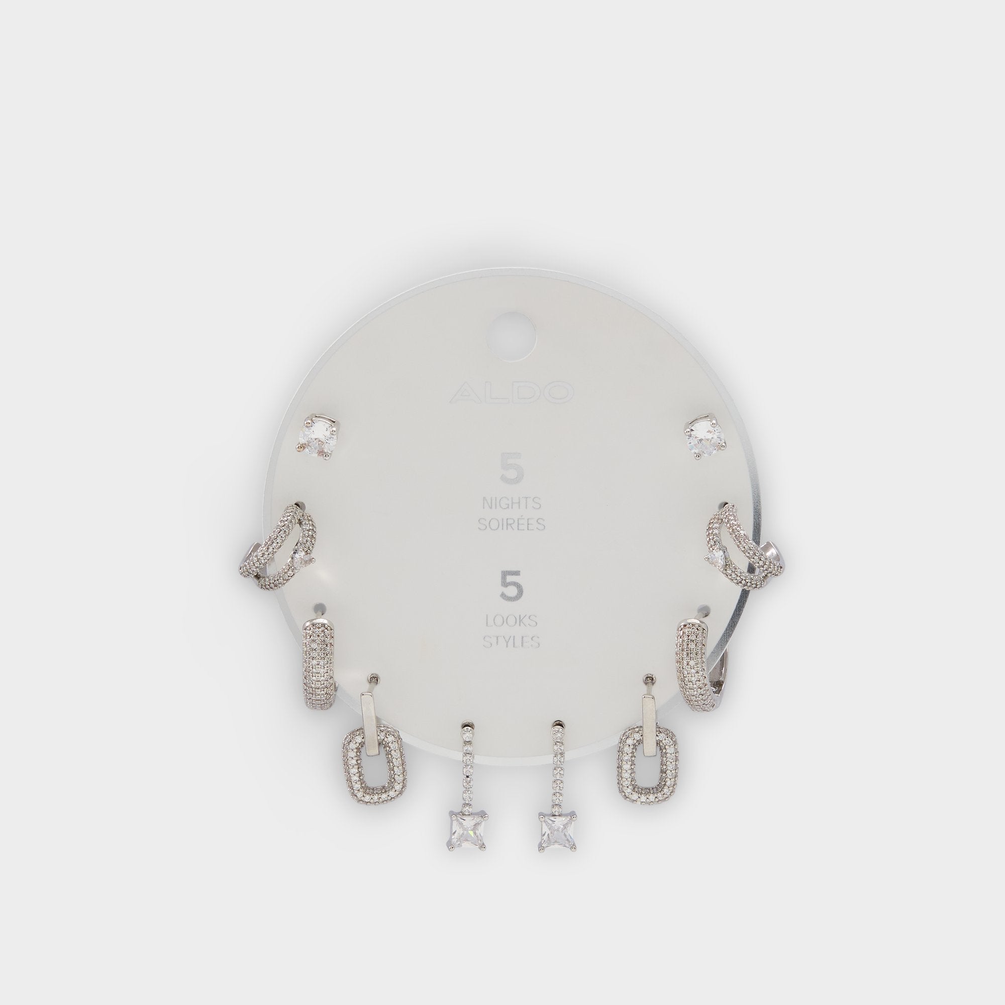 Aldo | Fivelookss Silver/Clear Multi Women's Earrings - Earring set