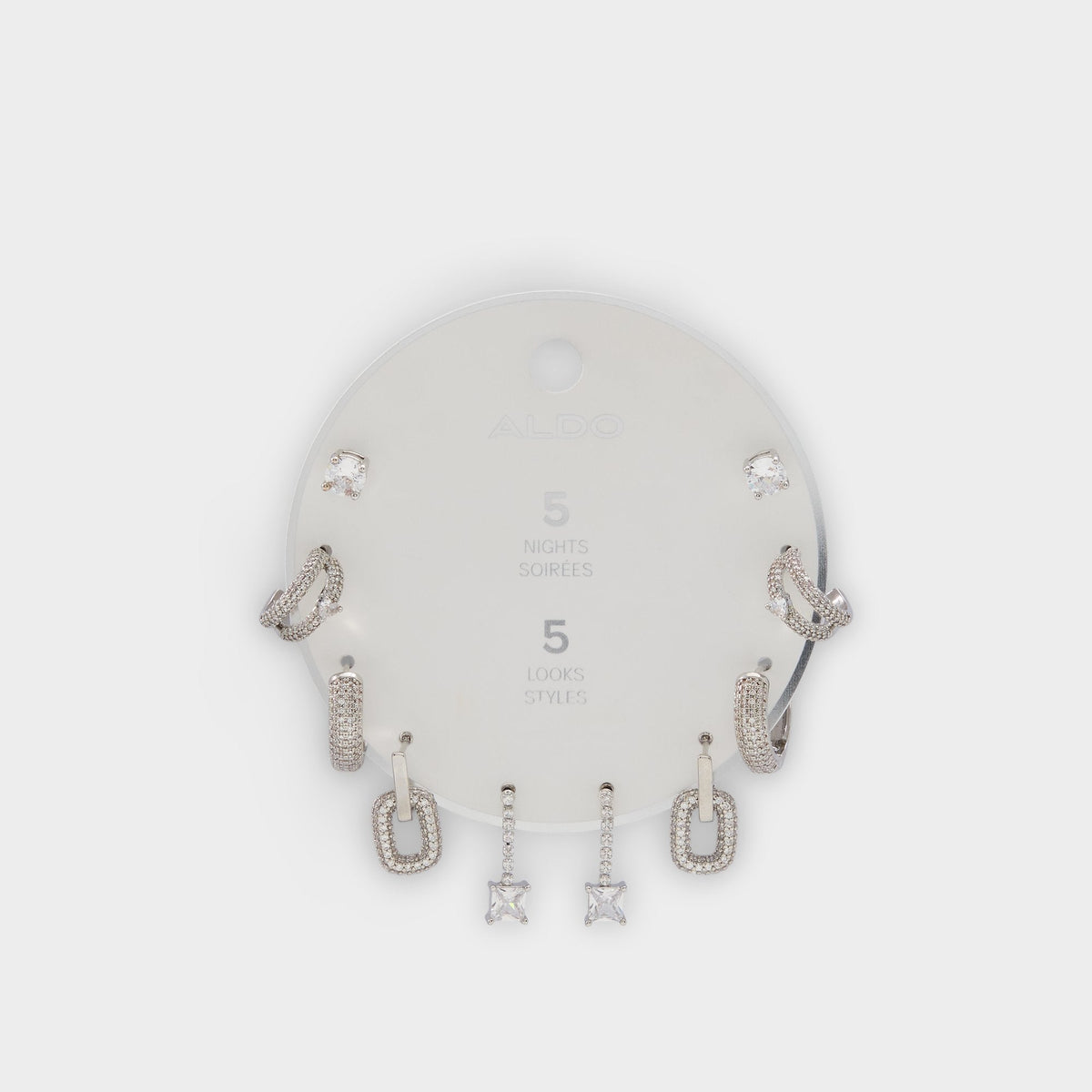 Aldo | Fivelookss Silver/Clear Multi Women's Earrings - Earring set